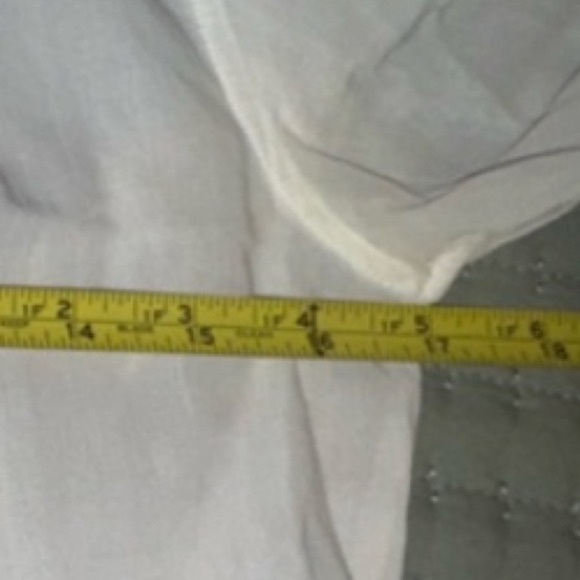 Dolce & Gabbana White Ruffle Button-Down Blouse no size tag.  See measurements - Picture 15 of 16